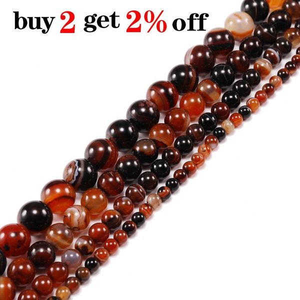 

bulk wholesale 4 6 8 10 12 mm claret natural stone stripe agates onyx round loose beads for jewelry making diy h bbybmh