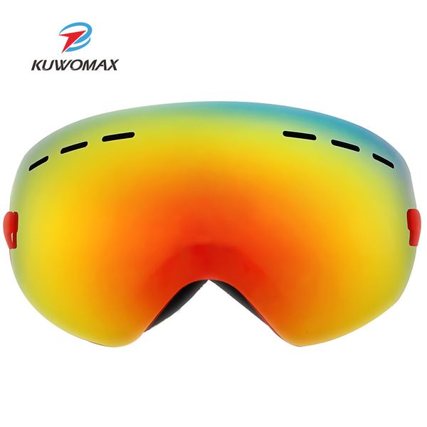 

kuwomax ski goggles men women snowboard goggles glasses double layers uv400 protection snow skiing glasses anti-fog ski mask. q0119