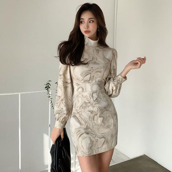 

new arrival comfortable fashion vintage print mini formal dress temperamental cute elegant pencil dress, Black;gray