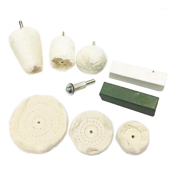 

9pcs polishing & buffing pad polishing mop kit with shank for wheels1