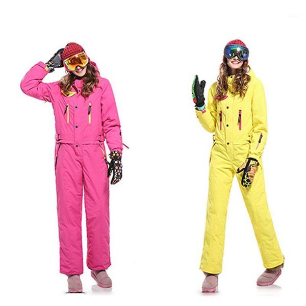 

2020 winter snow ski suits women one piece bodysuits ski jumpsuit breathable skiing jacket snowboard sets snow skiing clothes1
