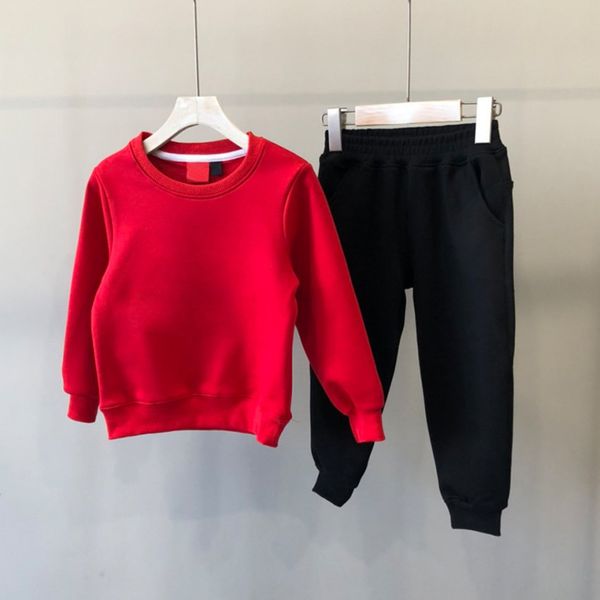 

baby kids cartoon sports clothes set hoodied coat pants sweatsuit girl spring fall outfitstracksuit suit ing, White