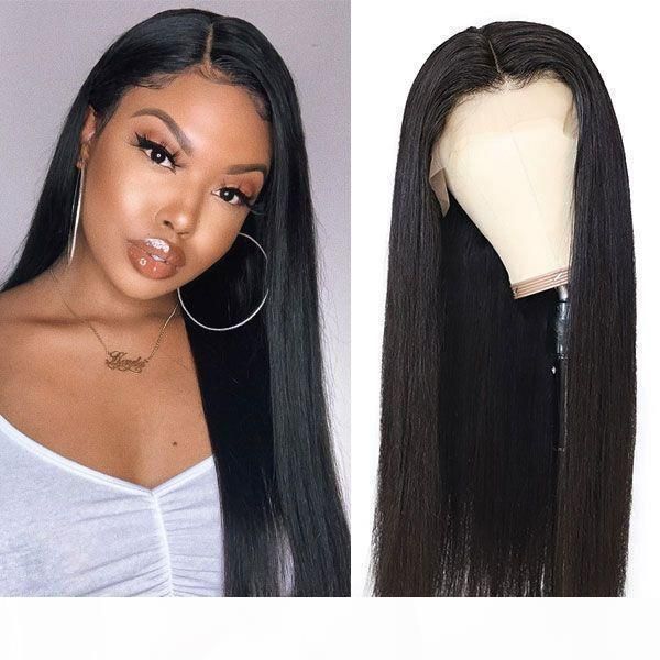 

360 lace frontal human hair wigs peruvian straight hair natural color pre plucked lace front wigs with baby hair good quality remy wig, Black;brown