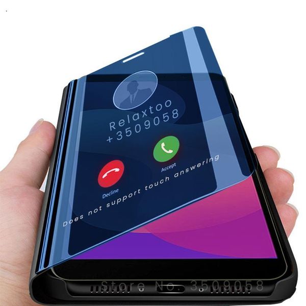 

honor9s case smart mirror cover for huawei honor 9s xonor 9 s s9 2020 dua-lx9 stand book coque fundas 5.45 jllrqs