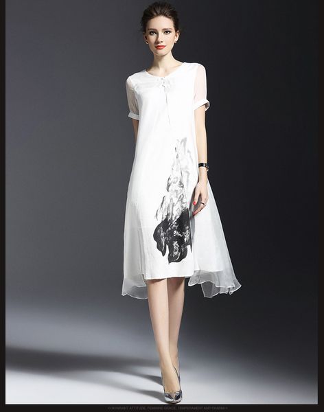 

2021 new dressed in summer cotton dresses floral bathrobe femme retro vintage dress chiffon plus size women's clothes 4xl 5xl wxf007 4n, Black;gray