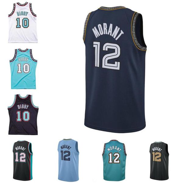 

basketball jerseys ja 12 morant jersey mike 10 bibby mitchell and ness 1998-99 2021-22 city jersey men youth s-xxl, Black;red