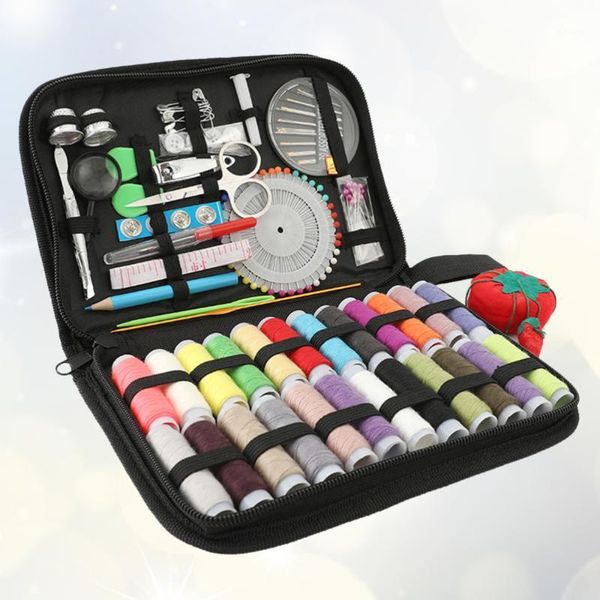 

1 set 132pcs durable household professional reusable sewing kit sewing needle accessories friends co-worker family1, Black