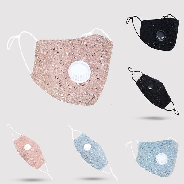 

with valve factory breath fashion dust-proof sequin breathable washable pm2.5 cotton outdoor cycling face mask iia593 3 pg9wz