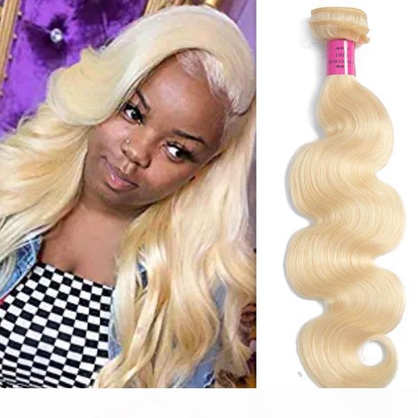 

brazilian human hair 613 color body wave straight 32-42inch long hair extensions longer inch 100% human hair wefts blonde 1 bundle one piece, Black
