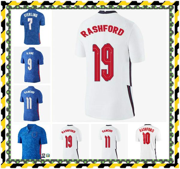 

2020 2021 home away rashford kane soccer jerseys 20 21 camisetas de fútbol national team sterling rashford kane rice sancho football shirts, Black;yellow