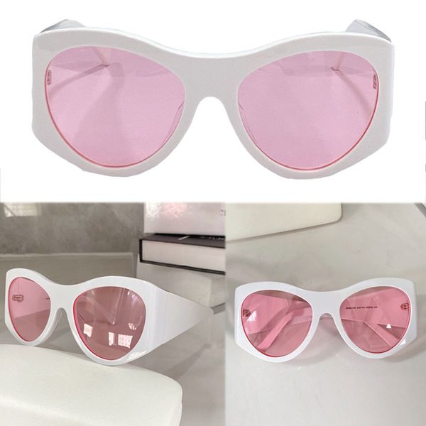 Occhiali da sole firmati da donna di alta qualità 4392 Ultima tendenza della moda Cat Eye Ovale Design con montatura grande Donna Primavera Estate Viaggio Vacanza Lenti rosa Uv400 con