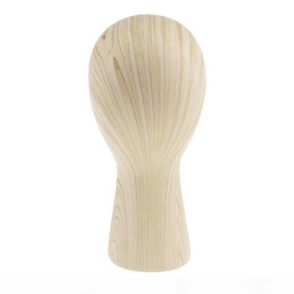 

wood grain fiberglass mannequin manikin head model wigs cap hat display, White