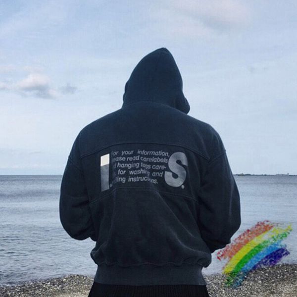 

2021fw hoodie men women 1 high-quality oversize pullovers foam print hoody, Black
