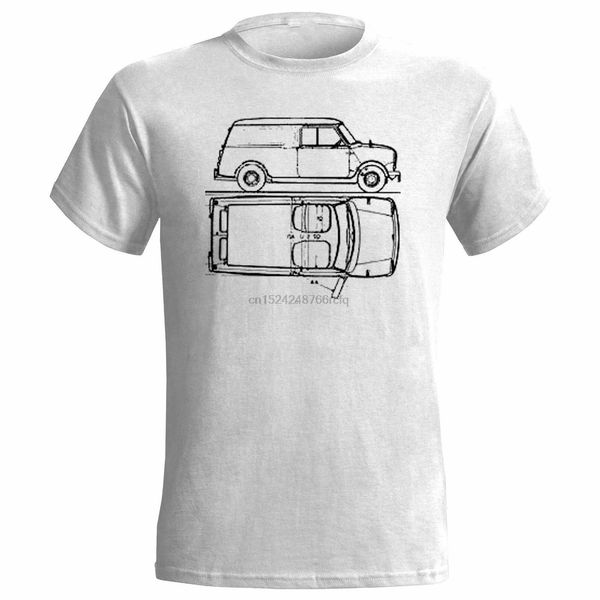 

austin mini van blueprint t shirt classic car leyland british motor round neck short sleeves casual tee sport hooded sweatshirt hoodie