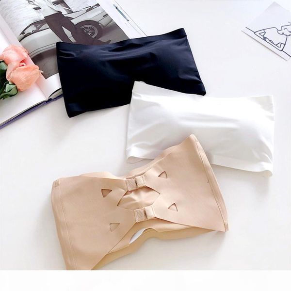 

qualitysummer seamless tube women strapless padded bra bandeau tube women intimates soft push up invisable bra lingerie, Red;black