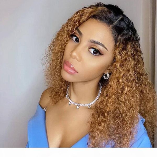 

peruvian kinky curly ombre full lace human hair wig with baby hair 13x6 lace front wigs for women natural hairline 360 frontal wig, Black