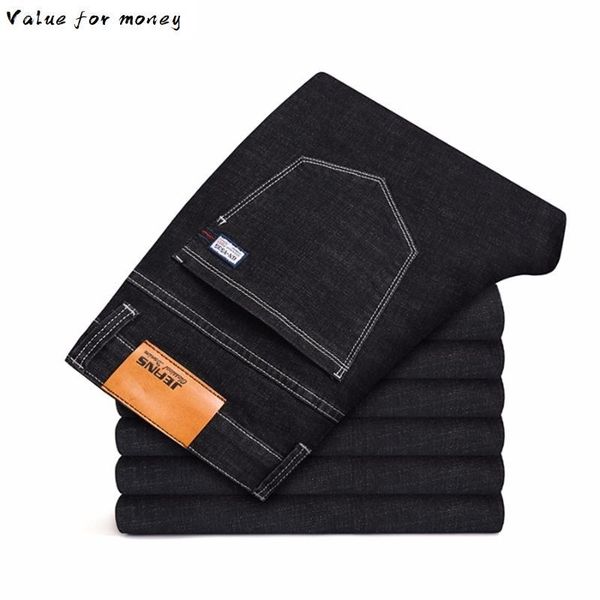 

slim men's clothing straight jeans autumn cotton stretch fashion casual denim large size 42 kg-845, Blue