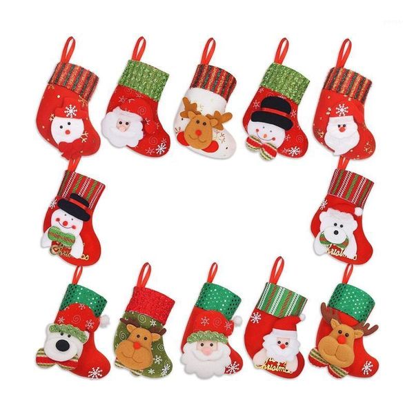 

christmas decorations mixed set mini stockings, 12pcs1