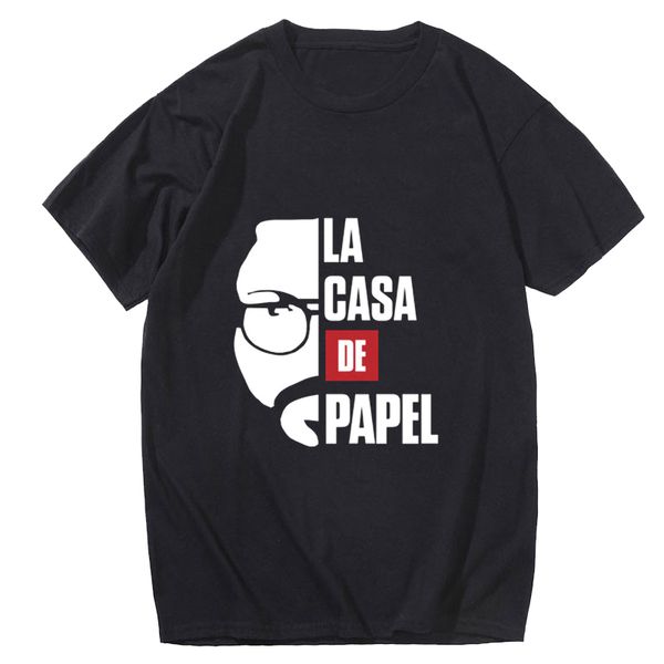 

men short sleeve house of paper black funny design la casa de papel money heist tees tv series hooded sweatshirt hoodie men t shirt