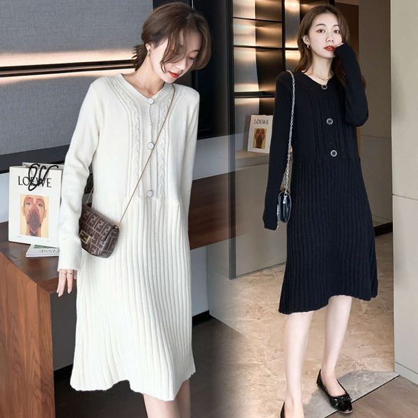 

large 2020 materni autumn fashion winter new materni sweater spicy mom solid loose materni drs, White