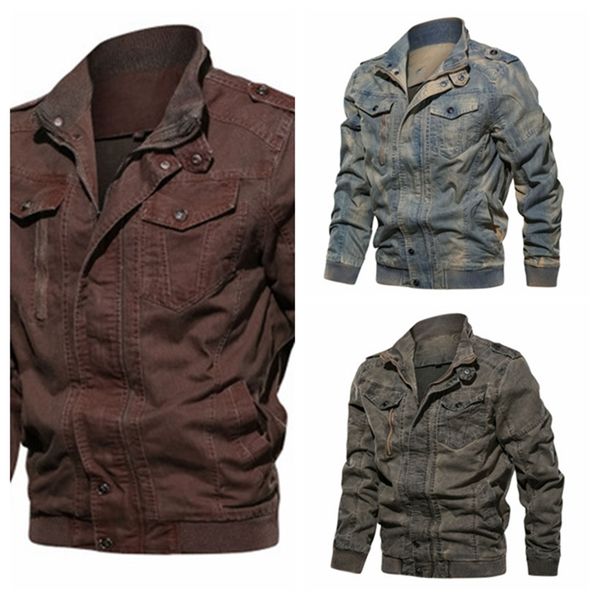 

spot solid color casual street long-sleeved thick mid-length jacket, Black;brown