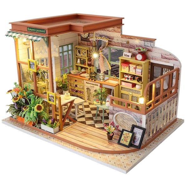 

cutebee casa doll house furniture miniature dollhouse diy miniature house room box theatre toys for children casa dollhouse s02a y200704
