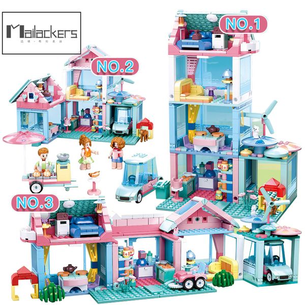 

mailackers friends for girl figures garden villa friendship house restaurant building blocks friends house sets bricks kids toys 1008
