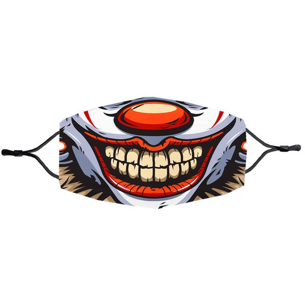 

kid children face halloween skull clown designer pattern masks pm2.5 protective reusable washable adjusable mask