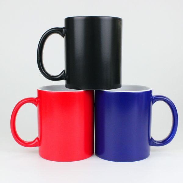 320 мл/11 унций Сублимация Керамическая кружка Цвет изменения магнезии фарфоровой фарфоровой китайский кофейный чашка чай Тумер.