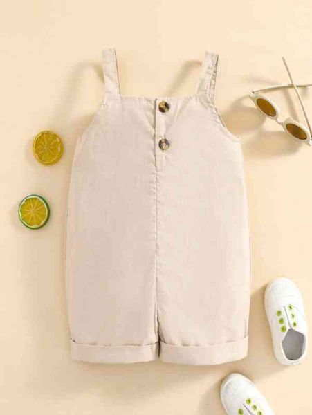 

baby quarter button cami romper she, Blue