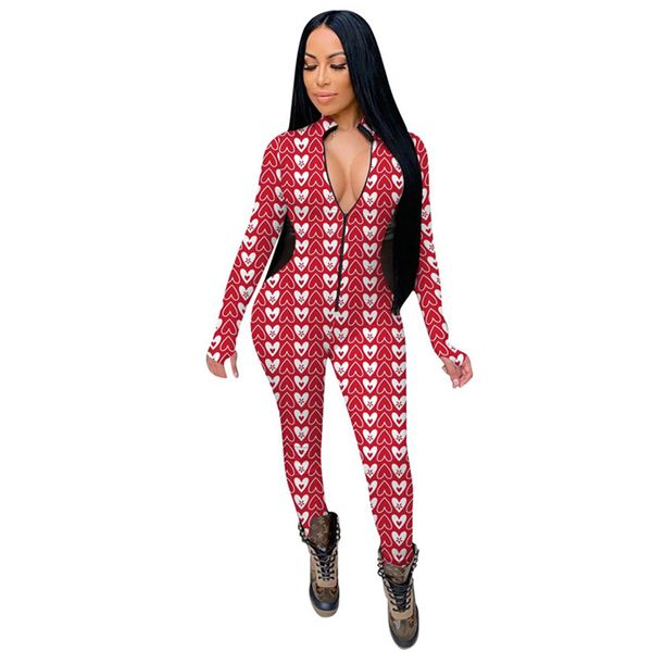 

women jumpsuits rompers long sleeves v-neck designer nightwear playsuit bodysuit ladies valentine's day pajama onesies 5 colors e122311, White