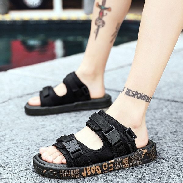 

men's casual sandals slippers breathable and comfortable aa, Black