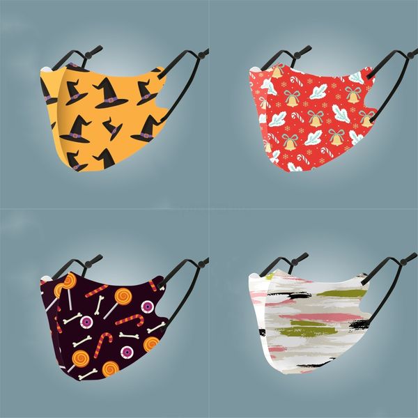 

2020 cartoon face mask formouth cover dust mouth maskdustproofwashableprint#638, Black