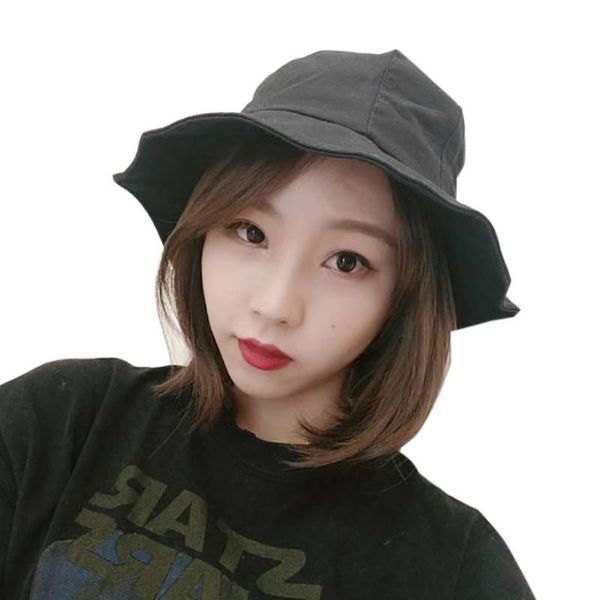 

autumn winter hats woman foldable defence climbing ultraviolet rays cap high-end outdoor girls fisherman hat woman 2020, Black;white