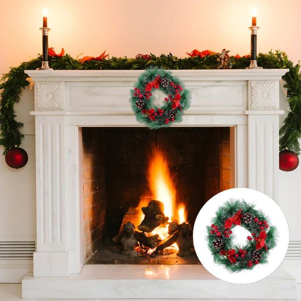 

1pc christmas decorative wreath handmade imitation christmas wreath door hang
