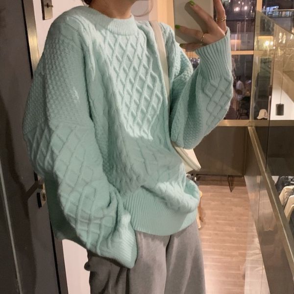 

new soft 2021 wind wrapped around the neck feminine shirt autumn and winter released long student sweater 1 n8la, White;black