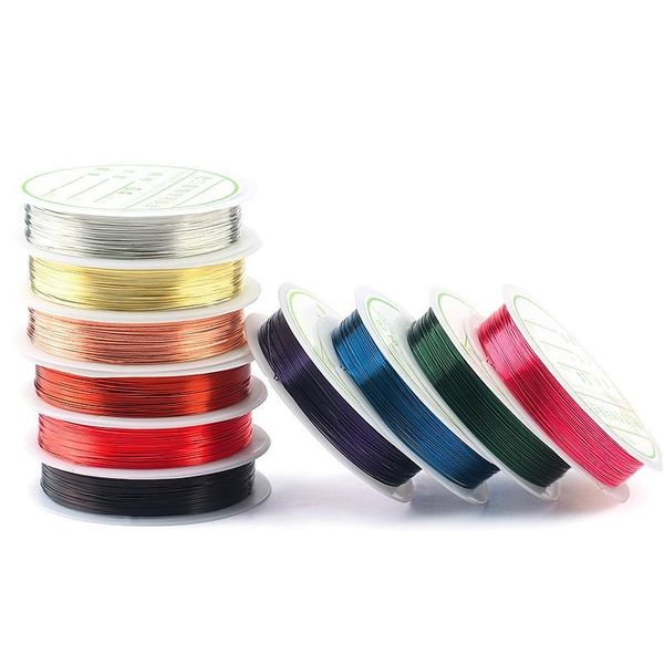 

0.m/0.4mm multicolor copper wire beading wire beading thread jewelry cord string cord beading line diy craft making 1 jllyko