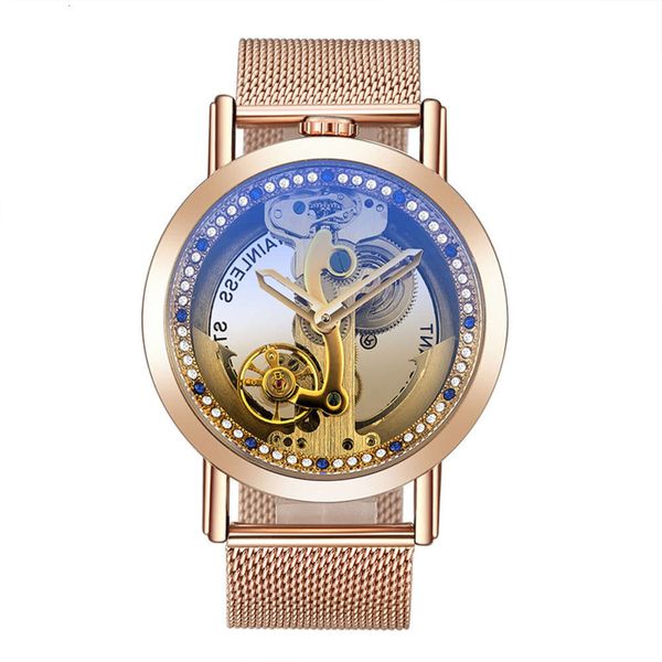 

fashion new transparent hollow design mechanical watch women's lovers' children's limited edition luxury modern sport
