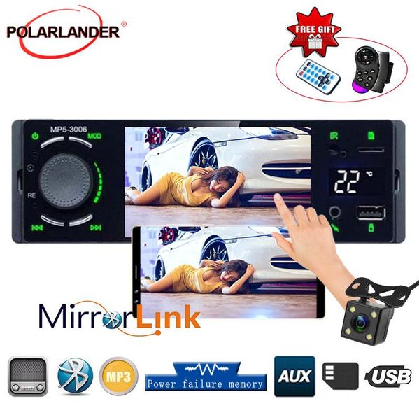 

1 дин 4,1" радио для автомобиля мультимедийный проигрыватель hd сенсорный экран usb tf поддержки bluetooth дисплей температуры авторадио mp5