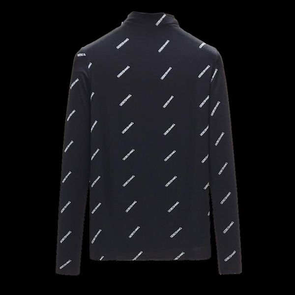 

gkfnmt женская тенниска письмо печать с длинным рукавом водолазка основные футболки осень зима tee shirt femme белые одежды, White