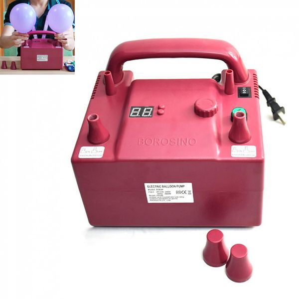 

220v eu 110v us plug 800w b362p double hole multifunctional timing quantitative electric birthday balloon pump inflator baloon 1027