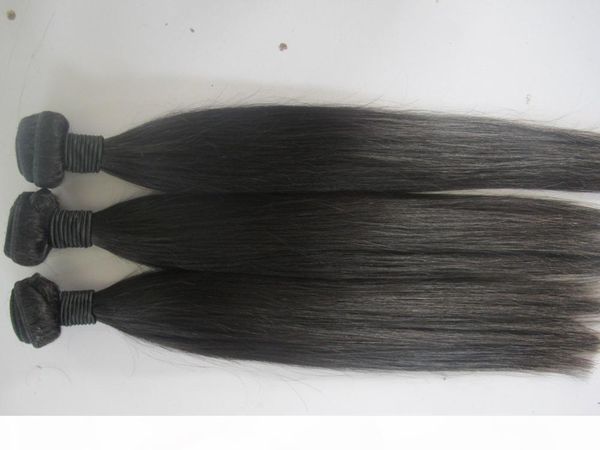 

pure color peruvian straight hair bundles 100% human hair weave 10-30 inchs non remy hair extensions, Black