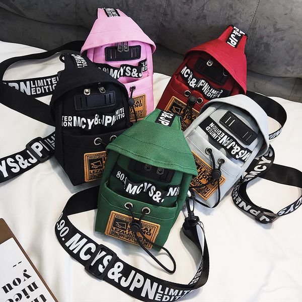 

new women fanny pack multifunction waist bag woman waist pack canvas phone bags small mini belt bag cool chest bum bag 2019 c1103