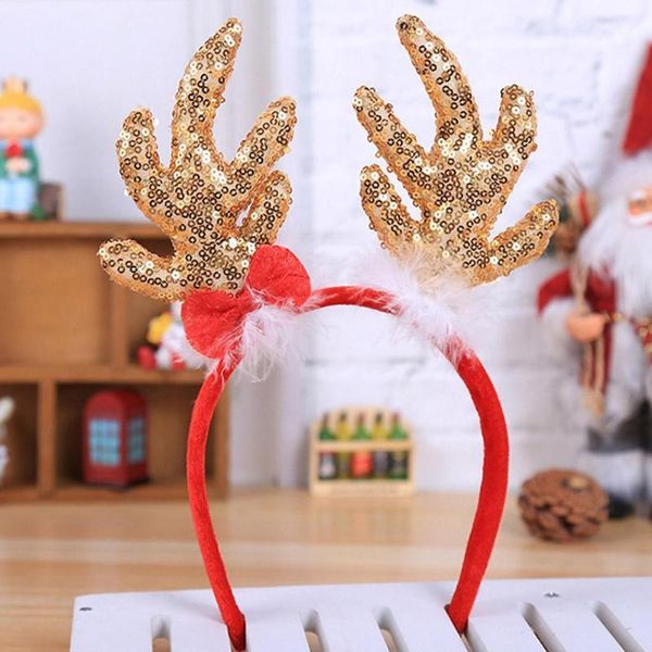 

christmas decorations headband santa xmas party decor double hair band clasp head hoop accessories1