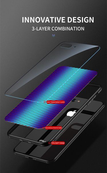 

glossy gradient carbon fiber design tempered glass phone case for oneplus nord n100 n10 8 pr bbycsz yhshop2010