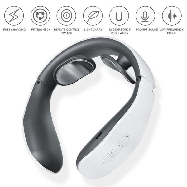 accessories usb charging electric pulse neck massager cervical traction collar therapy pain relief stimulator guasha acupuncture cupping pa