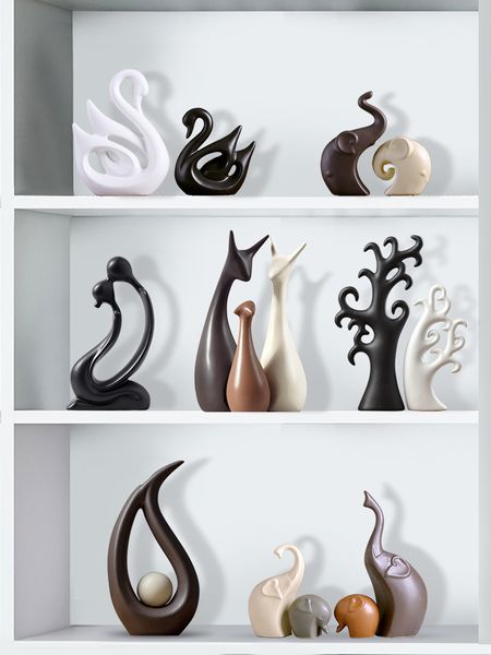 

2021 and simple, ceramics light room luxury style, creative living modern tv wine cabinet decoration ornaments, small nordic crafts new