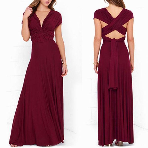 

dress women 2018 long summer convertible bohemian dresses casual bandage evening prom club party infinity multiway maxi dresses1, White;black