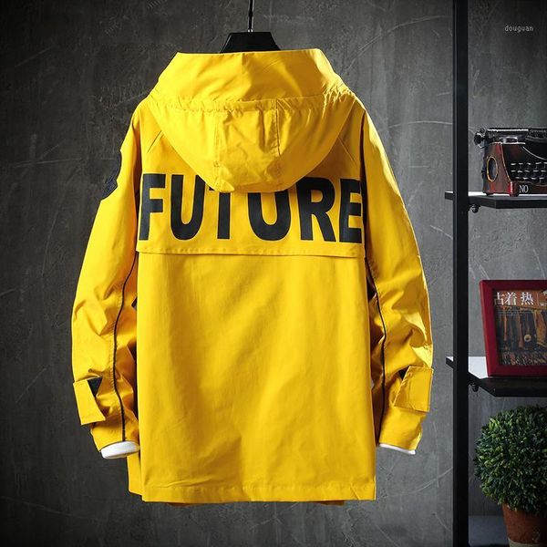 

mens jackets and coats spring autumn fashion casual loose zipper letter printed hooded men's jacket streetwear1, Black;brown