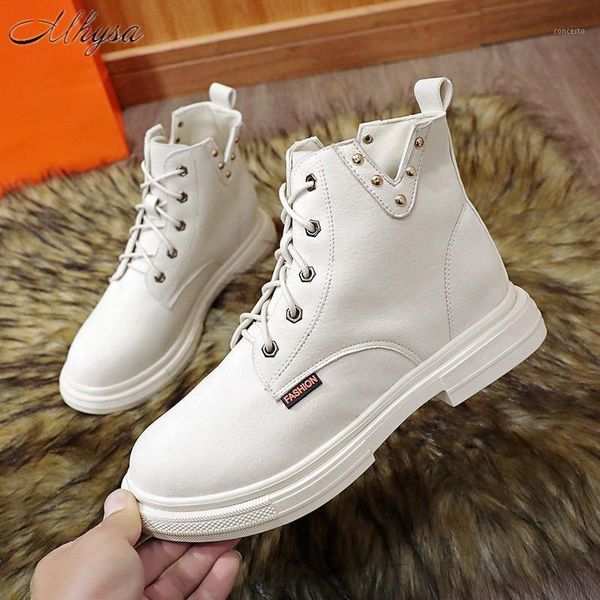 

2020 new thick-soled leather women's boots fashion zipper convenient short boots autumn warm casual women's work w4181, Black